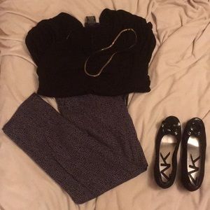 Size 8 Grey Print Banana Republic Pants